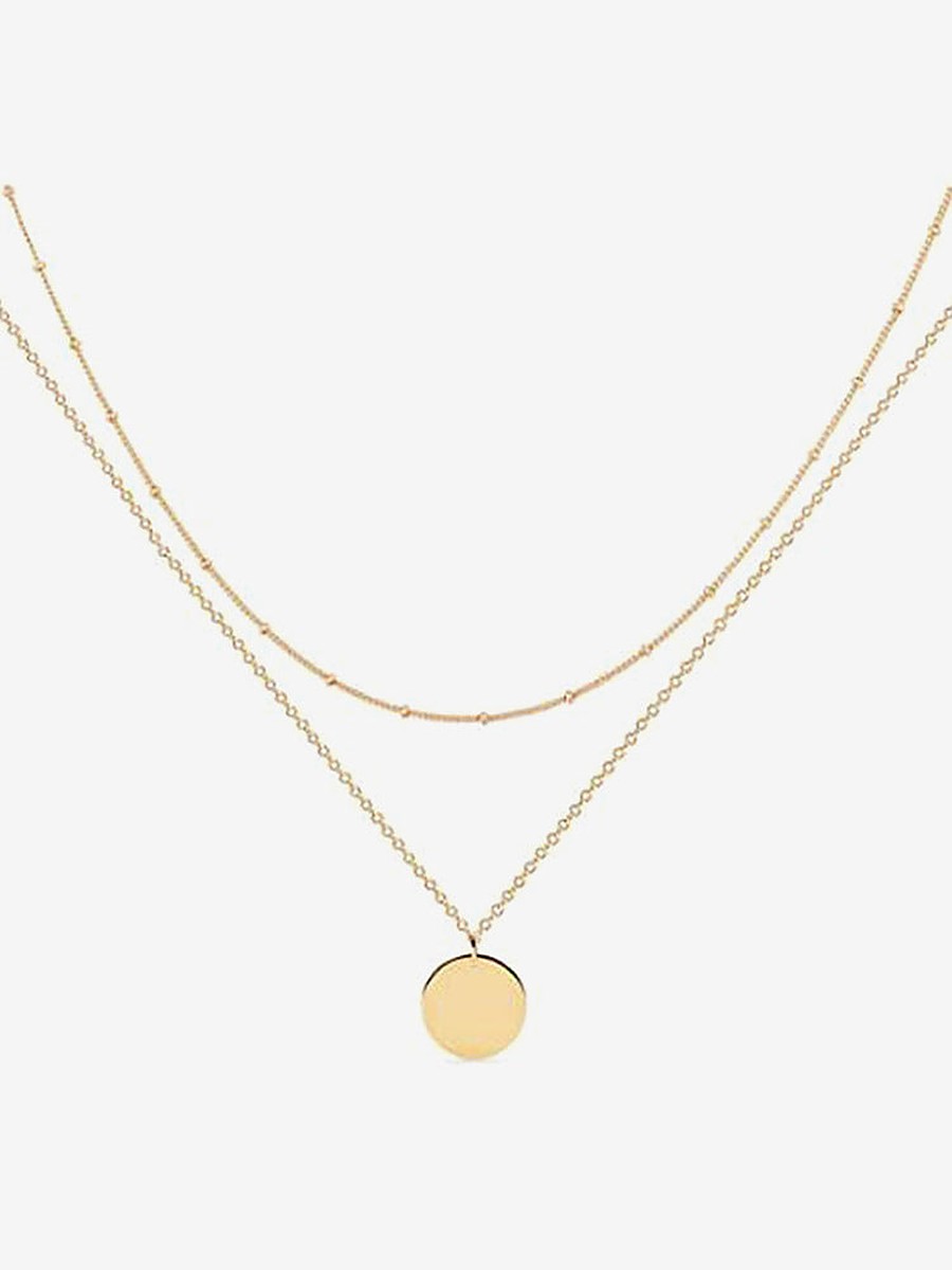 Gold Beaded Necklace — view 3