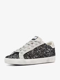 Black Lace-Up Metallic Trainers — view 7