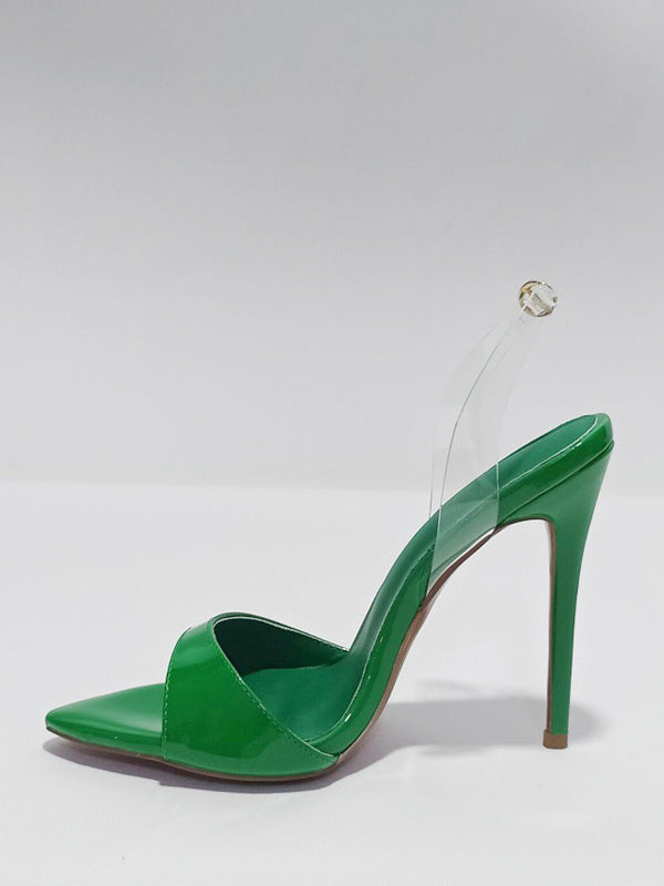 Green Stiletto Sandals — view 8