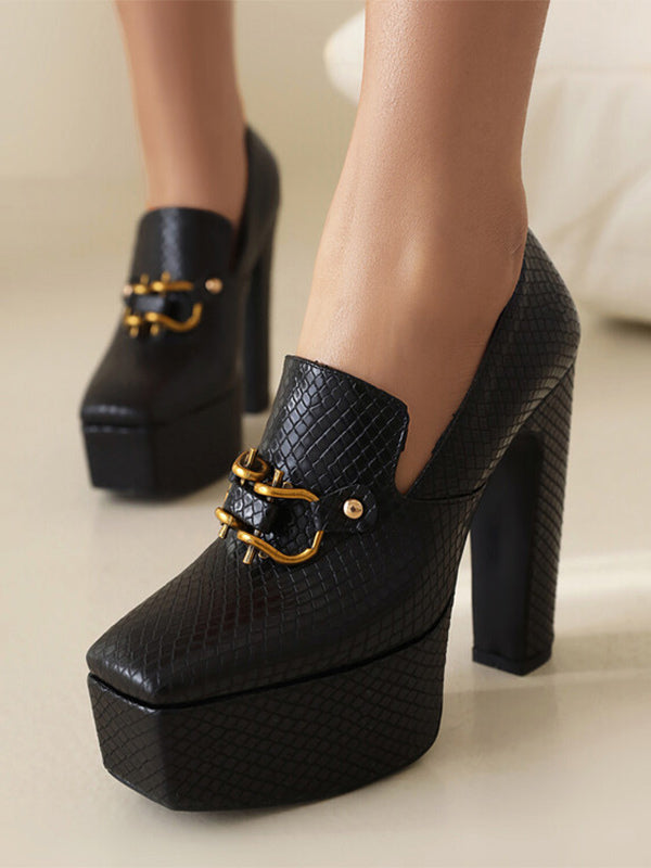 Red Platform Loafers — view 6