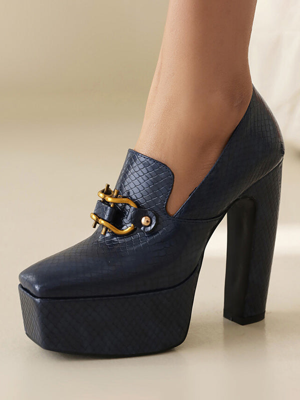 Red Platform Loafers — view 4
