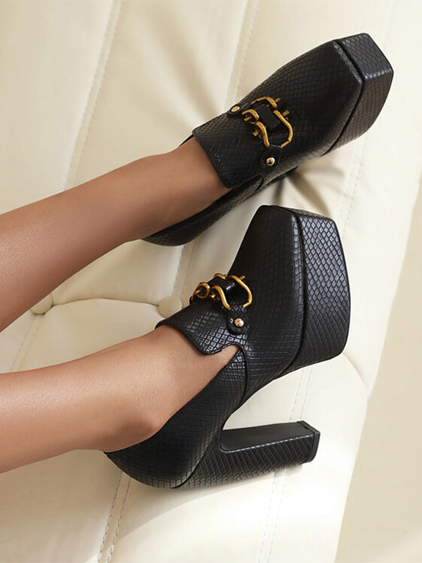 Red Platform Loafers — view 7
