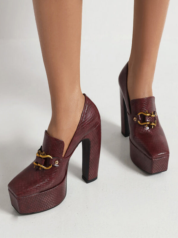 Red Platform Loafers — view 10