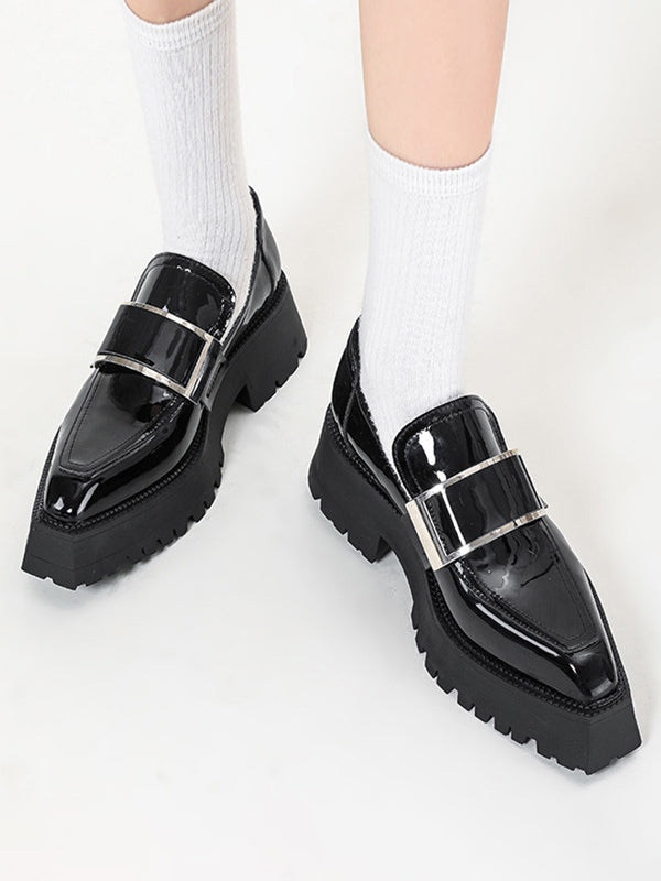 Black Platform Loafers — view 4