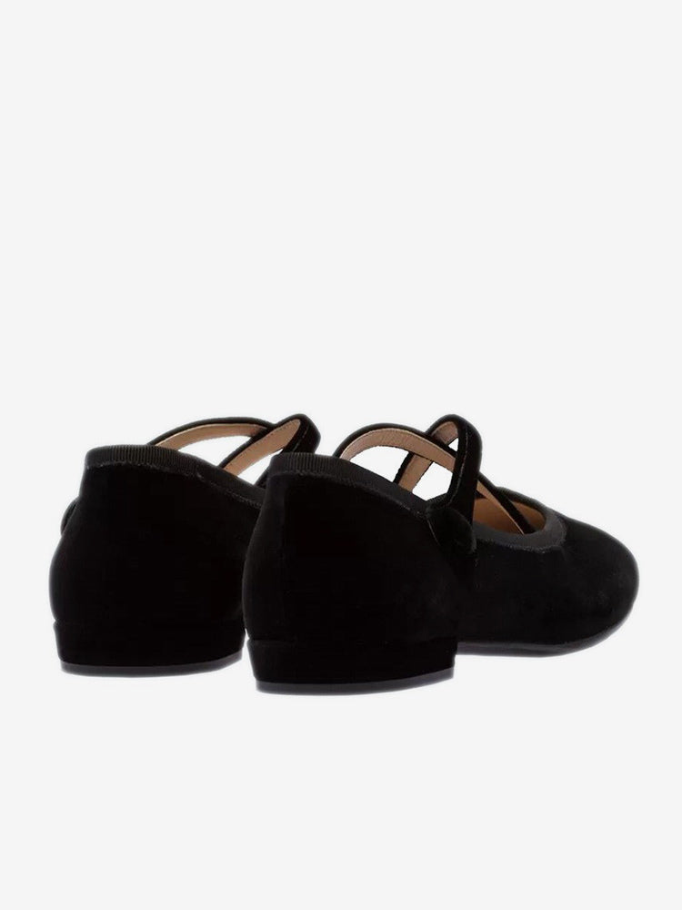 Burgundy Round-Toe Velvet Ballet Flats — view 7