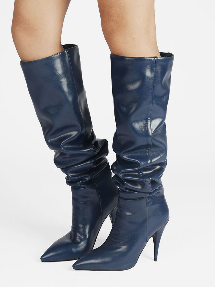 Apricot Pointed-Toe Stiletto Mid-Calf Boots — view 3