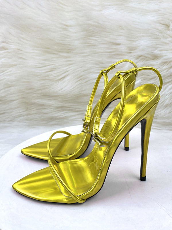 Gold Open-Toe Sandals — view 4