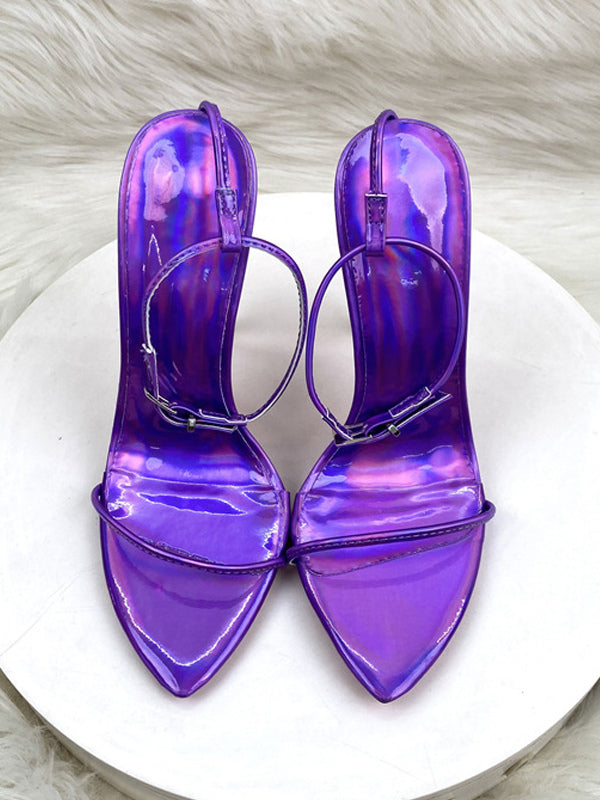 gold open toe sandals — view 3