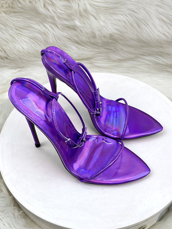 gold open toe sandals — view 2