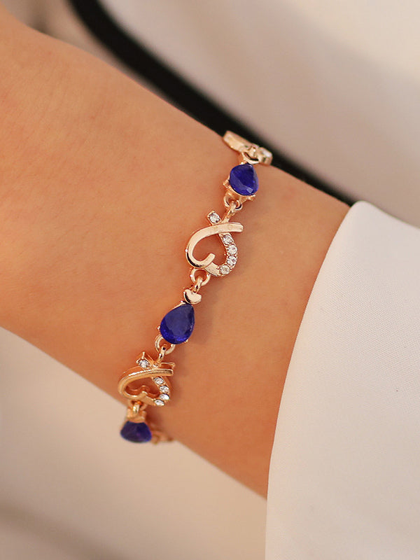 green embellished bracelet — view 1