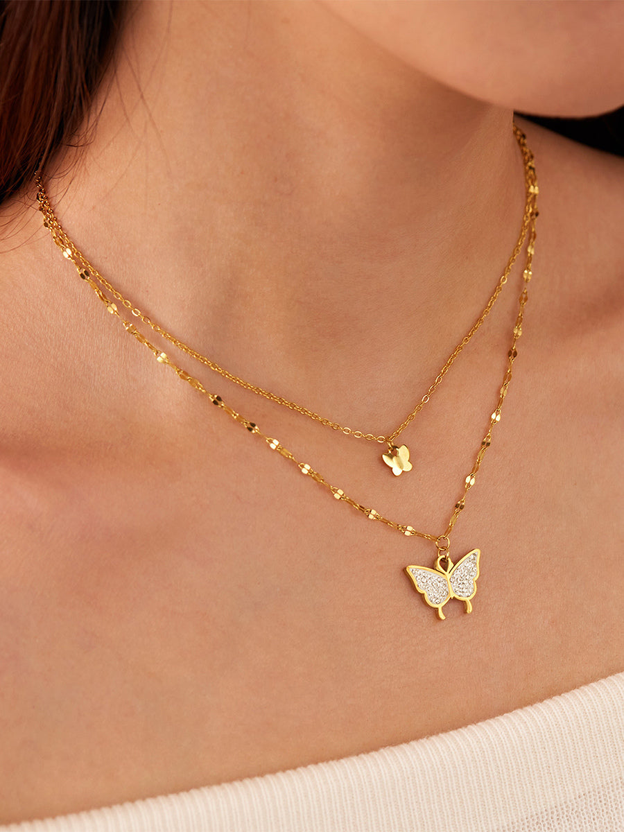 gold necklace — view 3