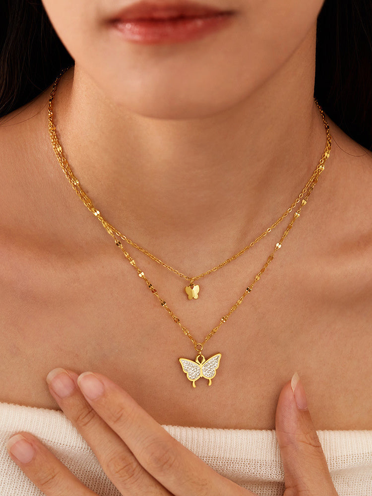 gold necklace — view 2