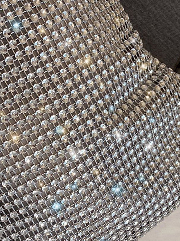 champagne embellished handbag — view 9