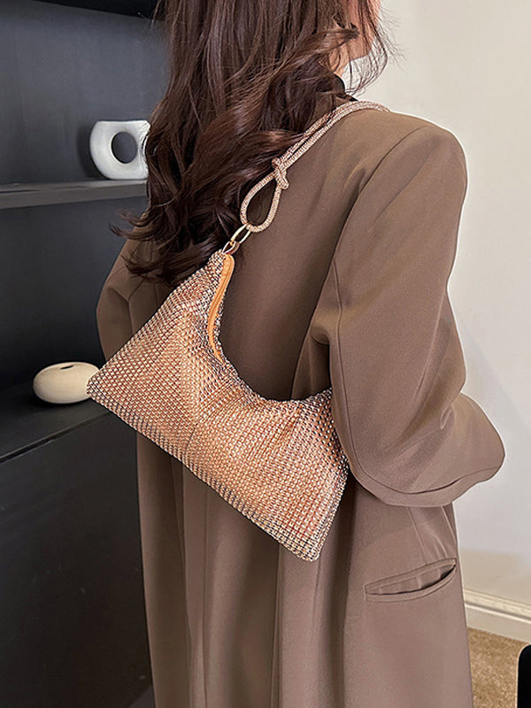 champagne embellished handbag — view 12