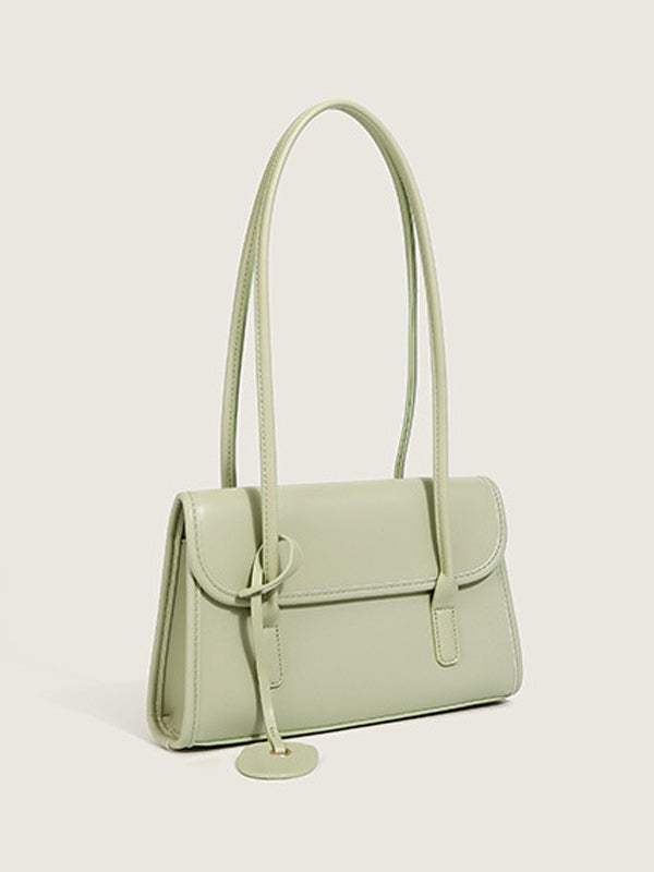 sage leather handbag — view 11