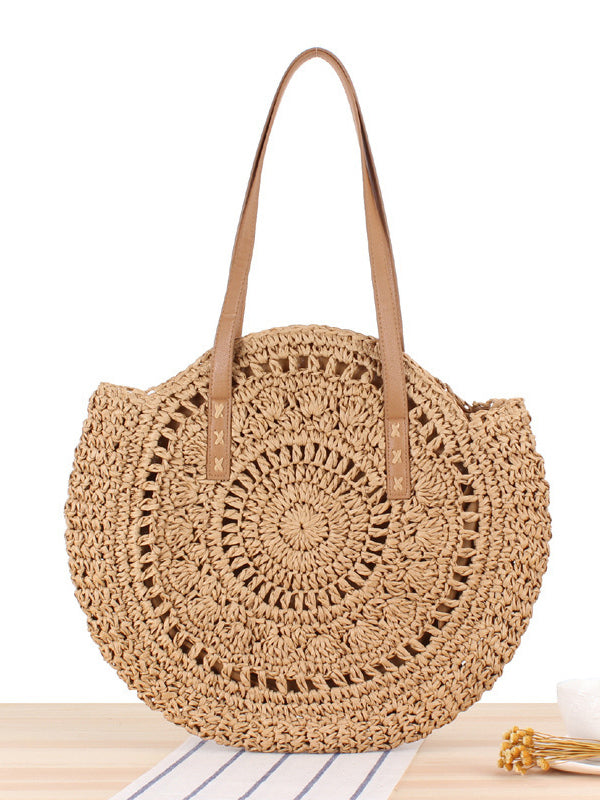 camel woven handbag — view 2