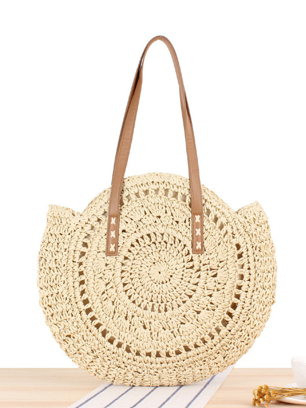 camel woven handbag — view 1