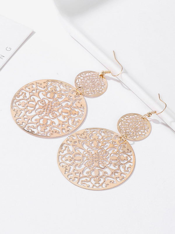 gold earrings — view 2