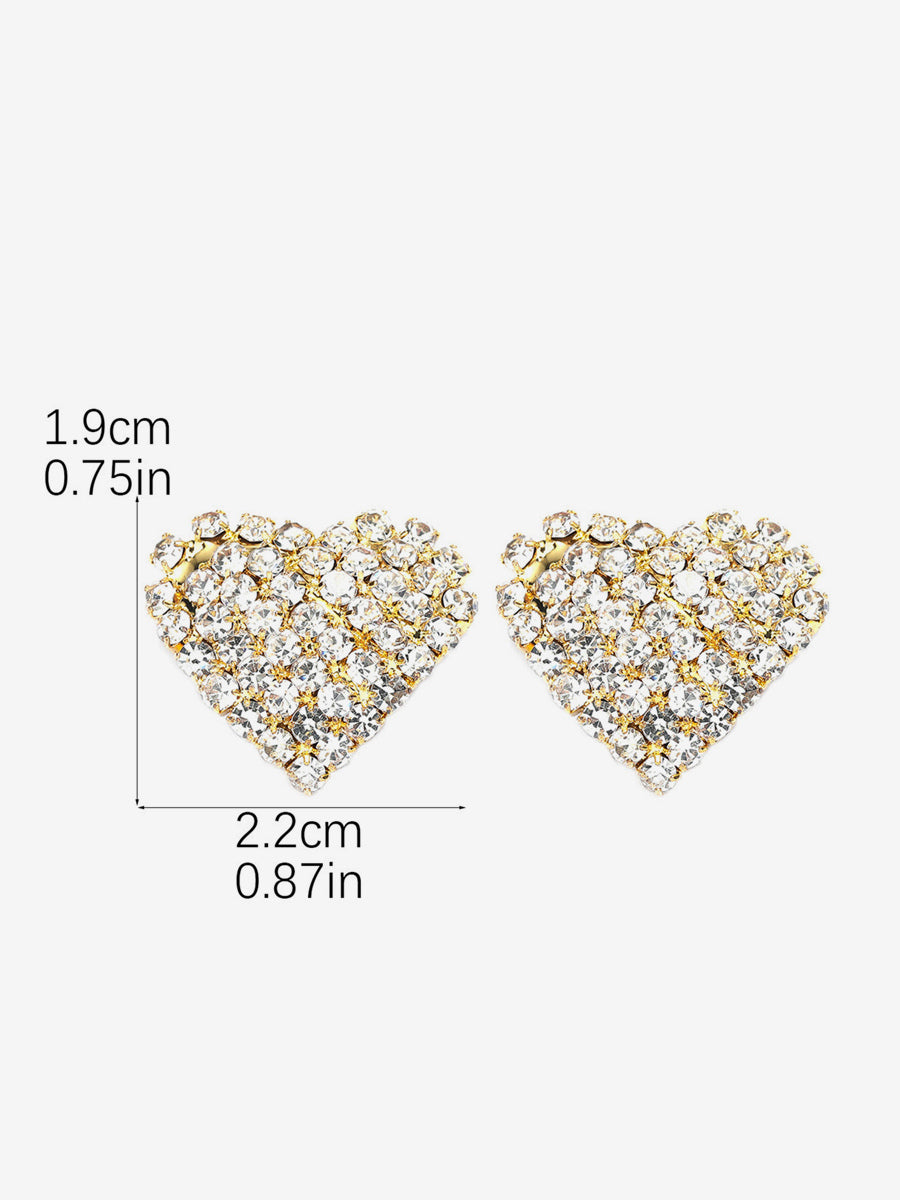 gold embellished earrings — view 2