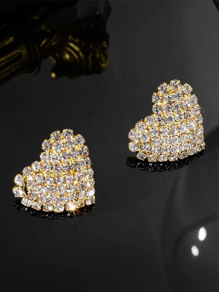 gold embellished earrings — view 3