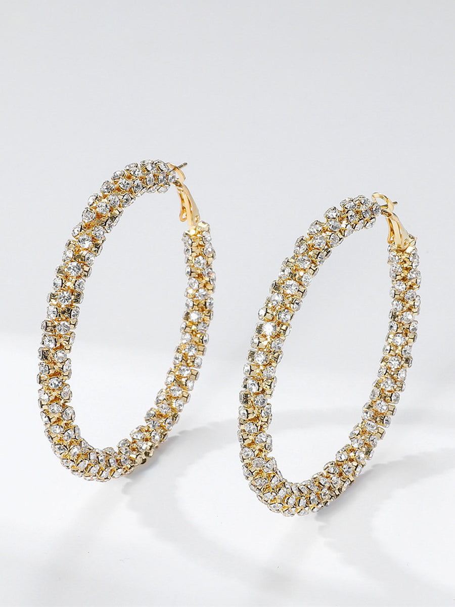 gold embellished earrings — view 3