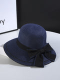 navy bow detail hat — view 3
