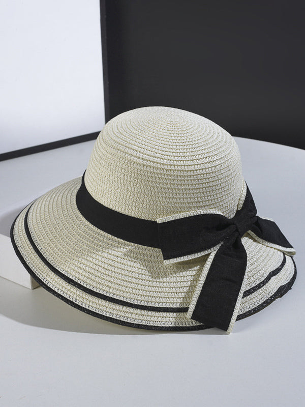 navy bow detail hat — view 1