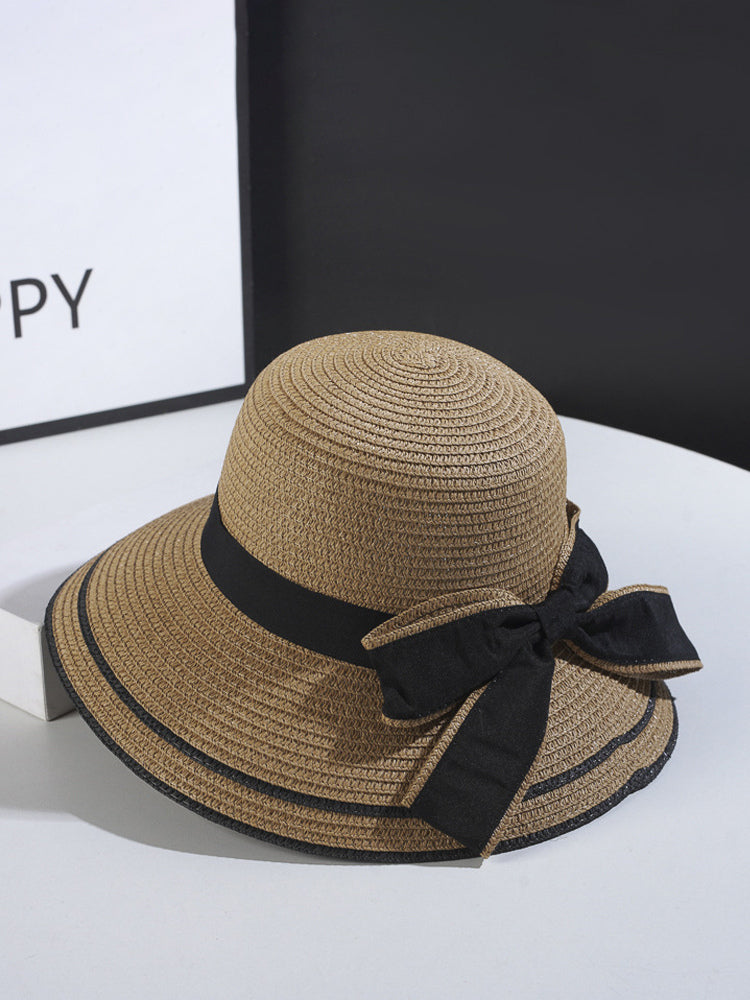 navy bow detail hat — view 2