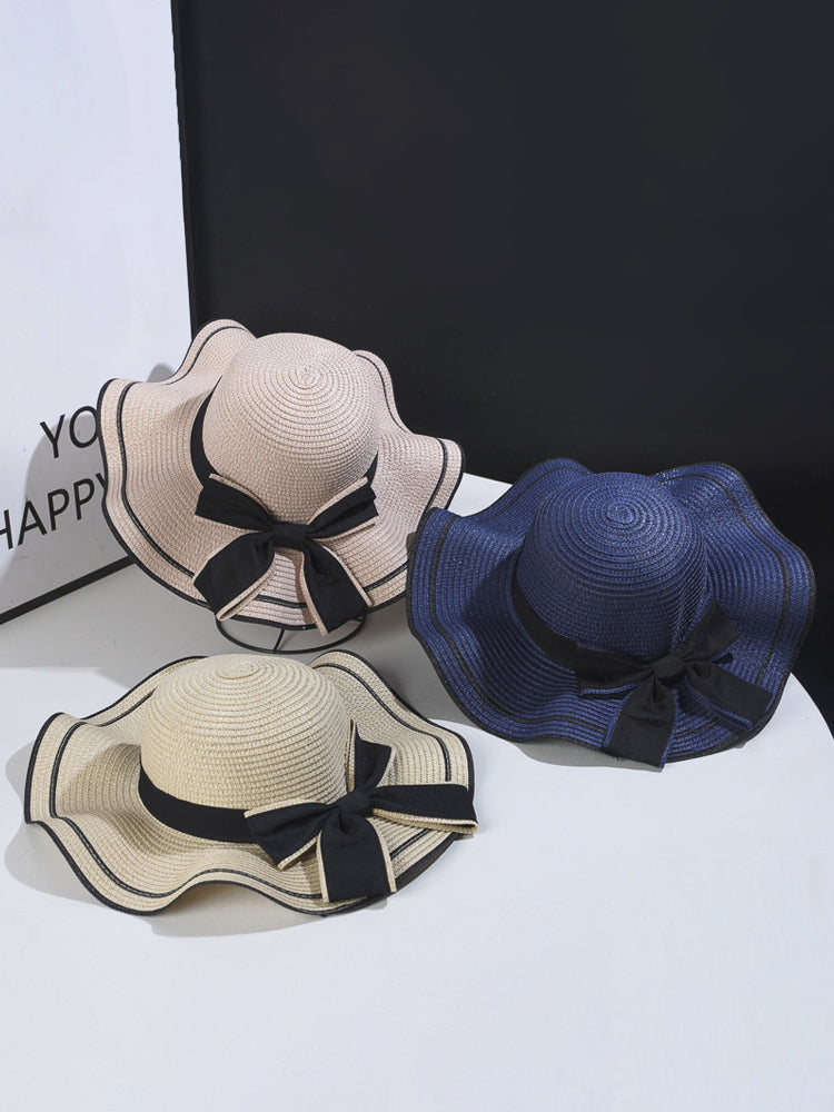 navy bow detail hat — view 8