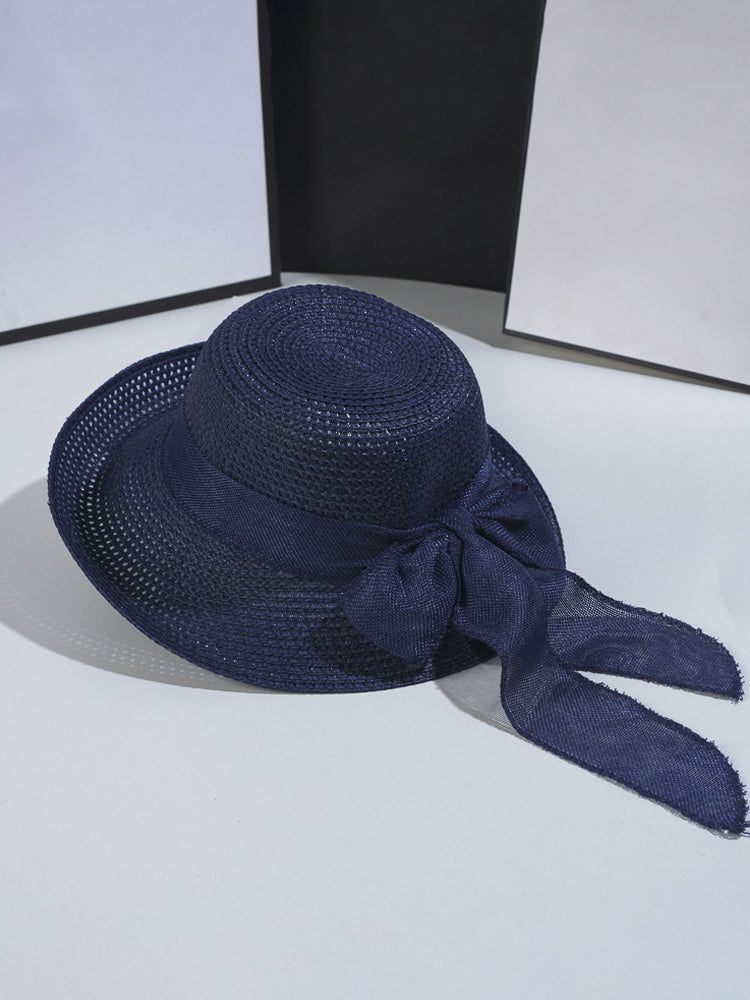 purple bow detail hat — view 3