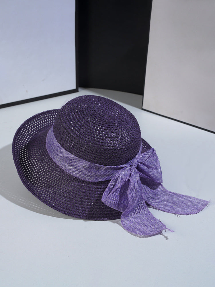 purple bow detail hat — view 4