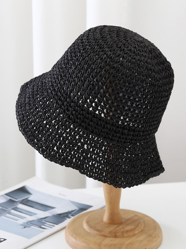 brown woven hat — view 5