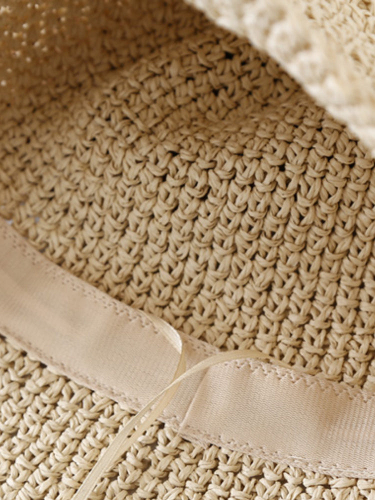 brown woven hat — view 3