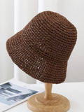 brown woven hat — view 6