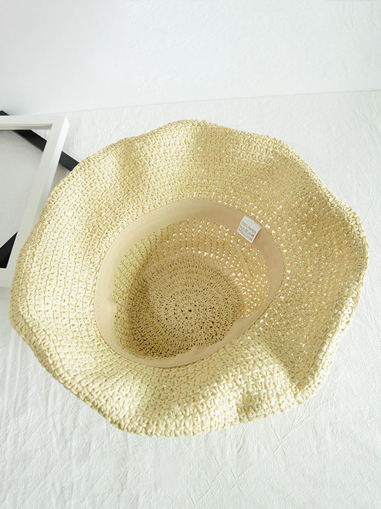 ivory woven hat — view 7