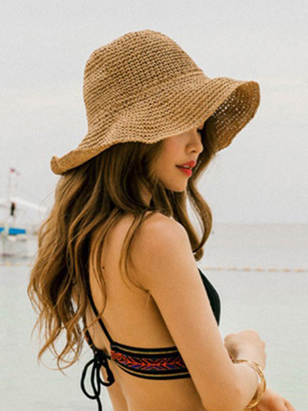 ivory woven hat — view 1