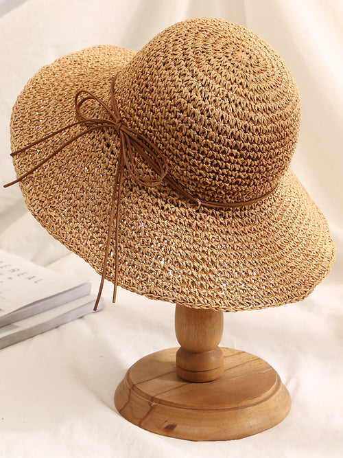 apricot crochet hat — view 1