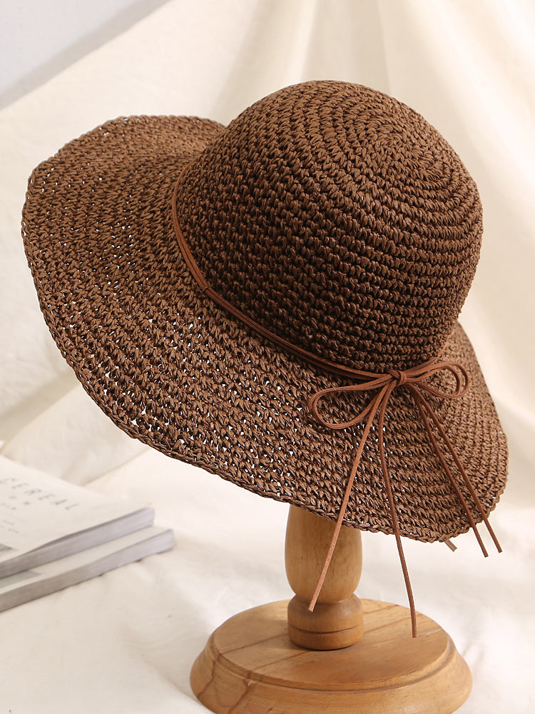 apricot crochet hat — view 3