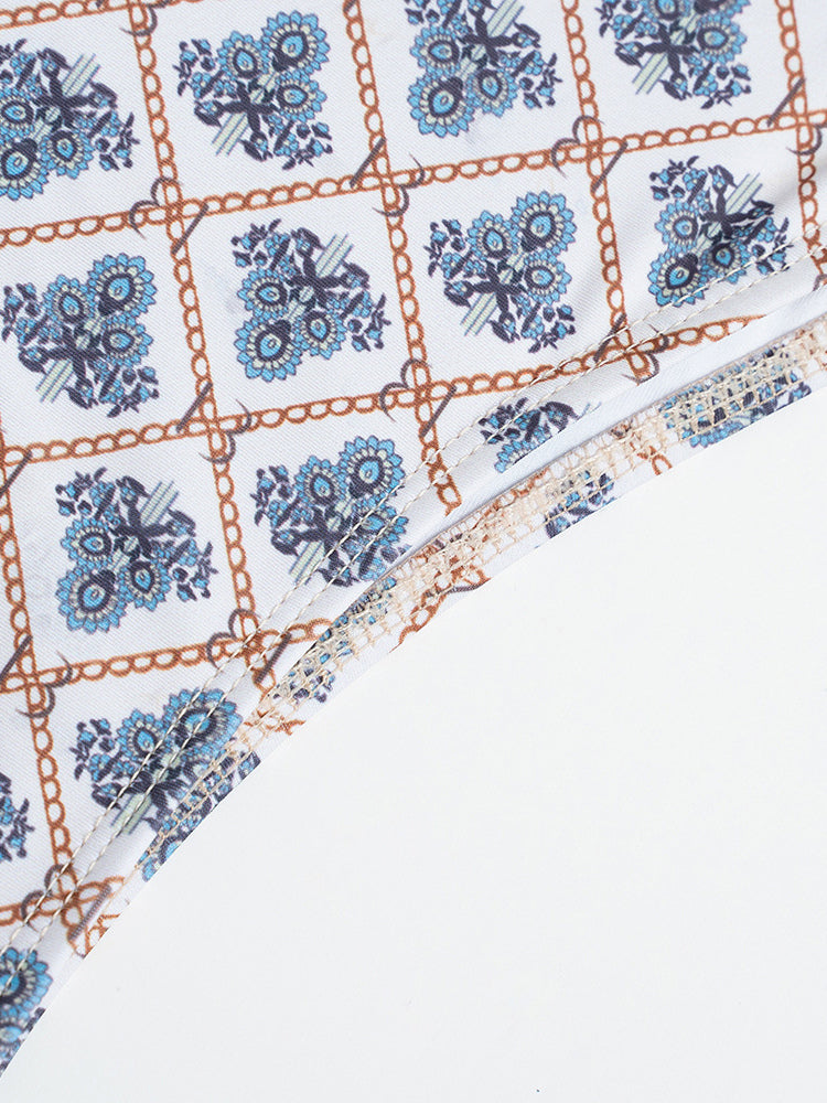 Blue Floral Two-Piece Set — view 7
