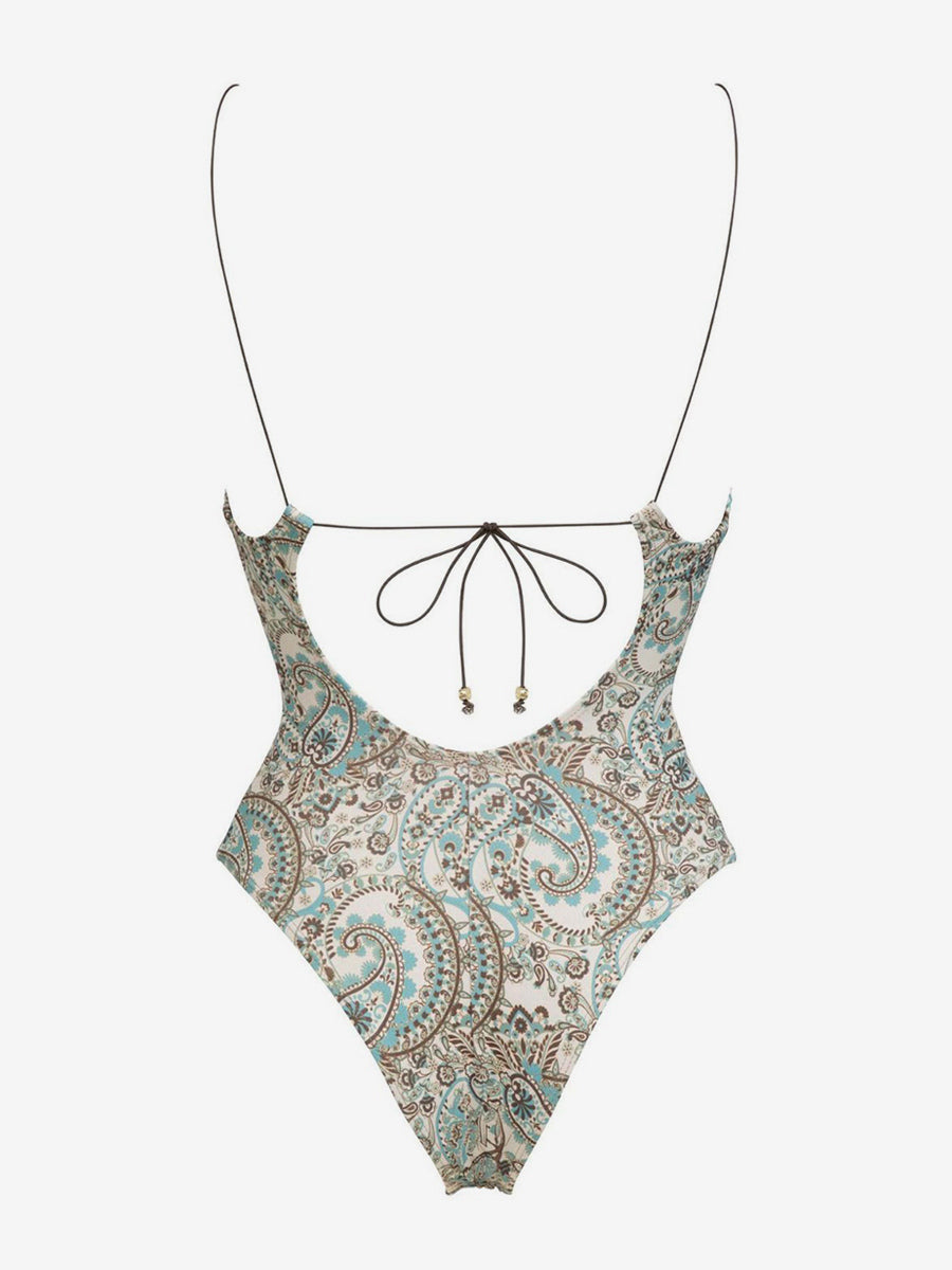 sky blue swimsuit — view 5