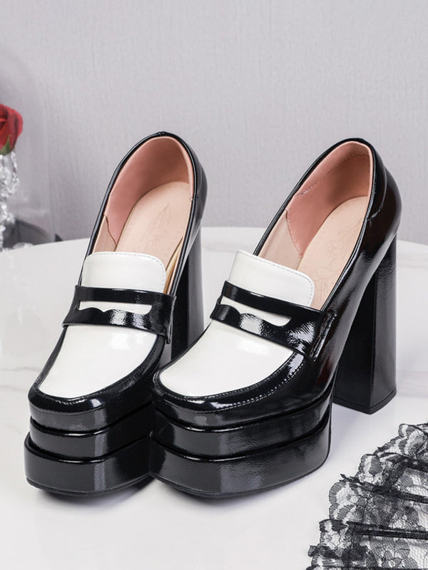 Black Platform Slip-On Loafers — view 5