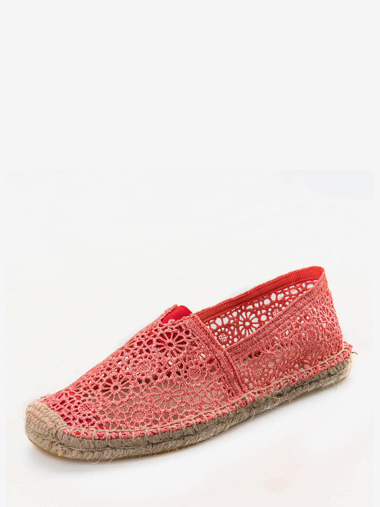 grey round toe slip on lace loafers — view 4