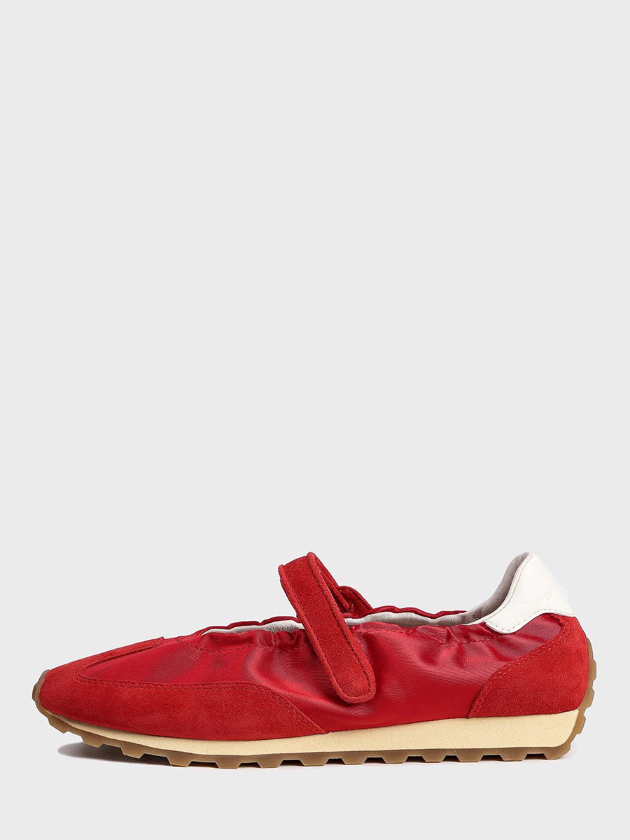 Lilac Round-Toe Stretch Panel Trainers — view 5