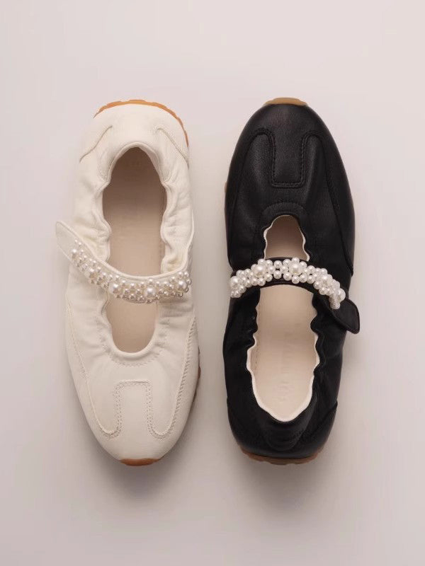 ivory round toe slip on trainers — view 6