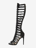 Black Open-Toe Buckle Gladiator Sandals — view 1