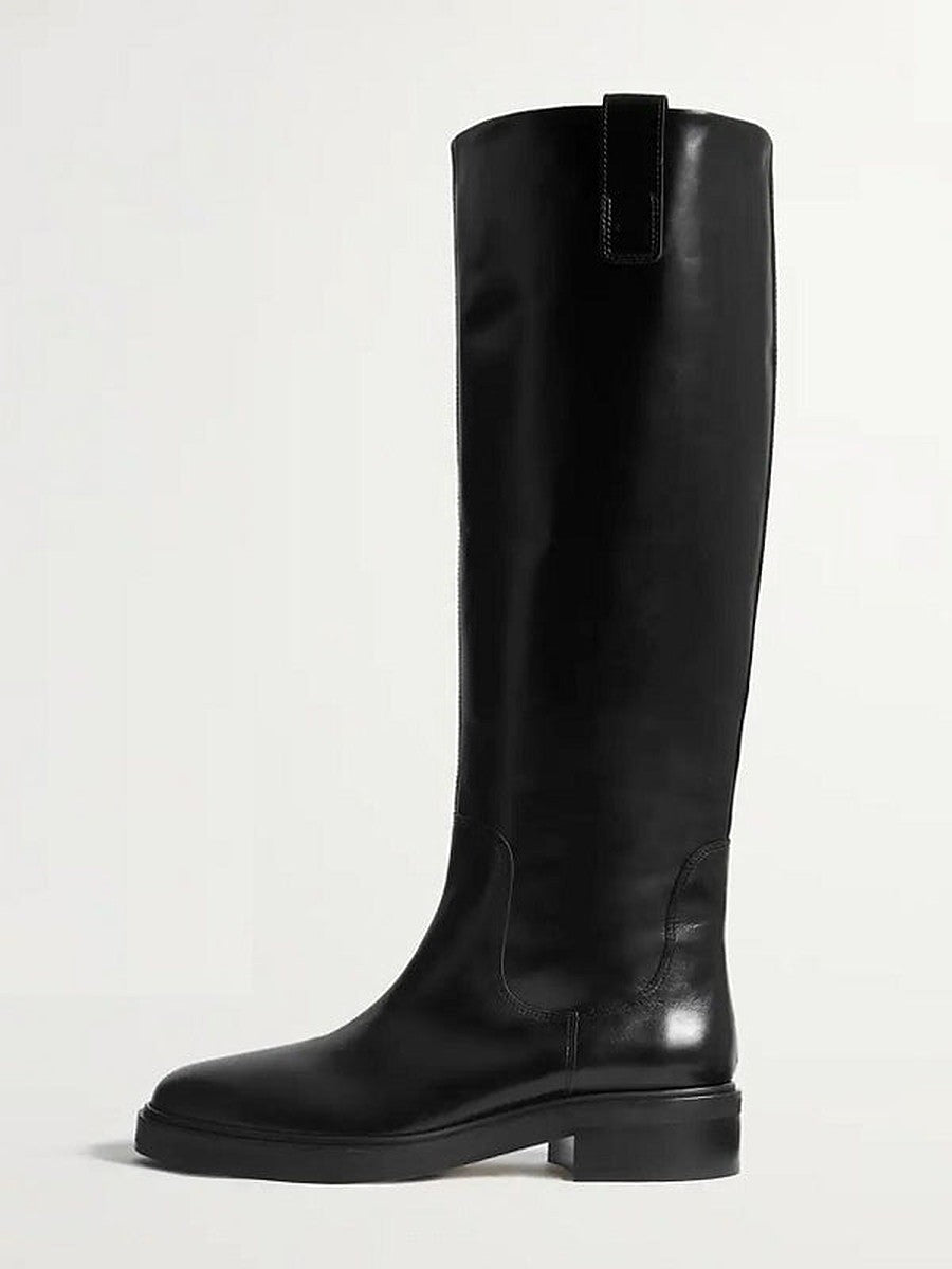Brown Round-Toe Knee-High Boots — view 1