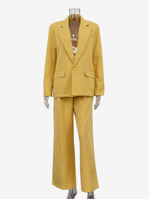 yellow relaxed two piece set — view 6