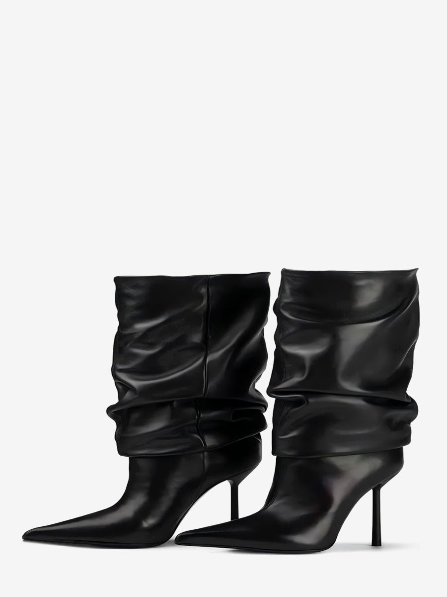 Red Pointed-Toe Ankle Boots — view 1