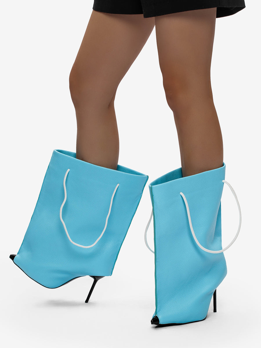brown pointed toe ankle boots — view 3