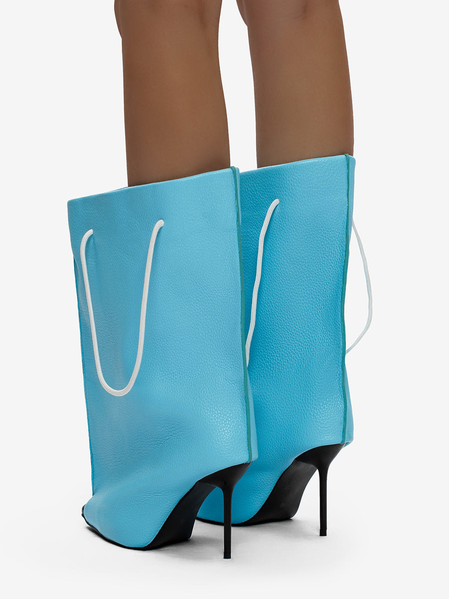 brown pointed toe ankle boots — view 6